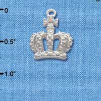 C2692 - Crown with AB Crystal - Silver Charm